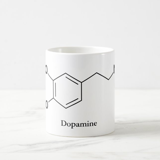 Dopamin Molekyl Kemi Biokemi Kaffemugg (Center)