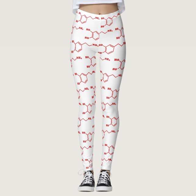 Dopamin Molekylär kemisk formel Leggings (Framsida)