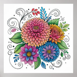 Dopamin Radiant Flower 2 Poster