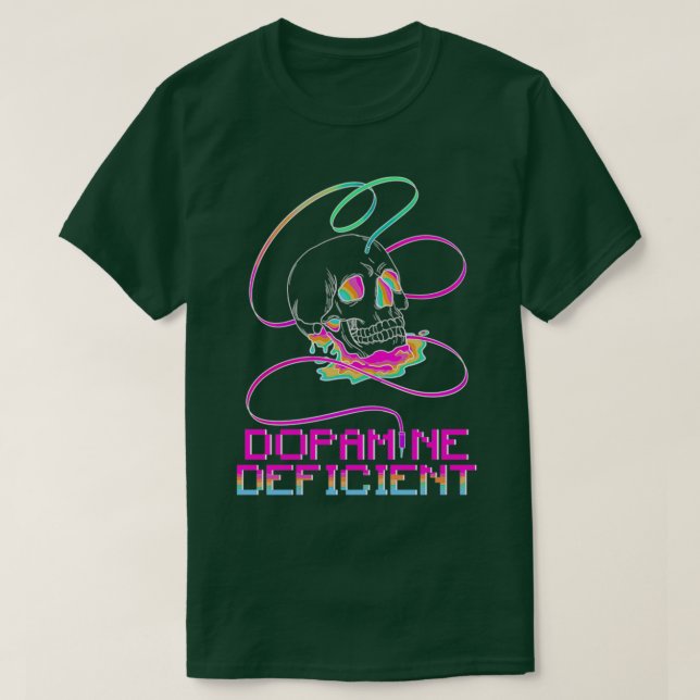 Dopaminbrist ADHD Rainbow Skull 2 T Shirt (Design framsida)