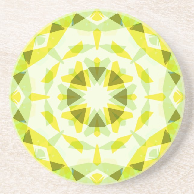 Dopamindekan av Bright Gult Grönt Summer Star Underlägg (Framsidan)
