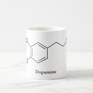 Dopaminmolekyl kemi vetenskap kaffemugg