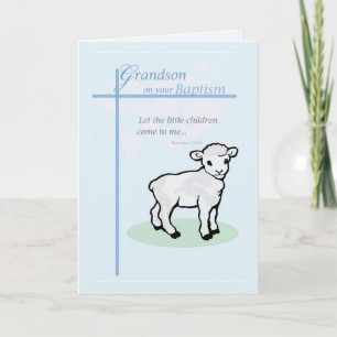 Dopblå sonsonlamb kort