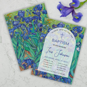 Dopblommor valvbåge Blå Irisar Van Gogh Elegant Inbjudningar