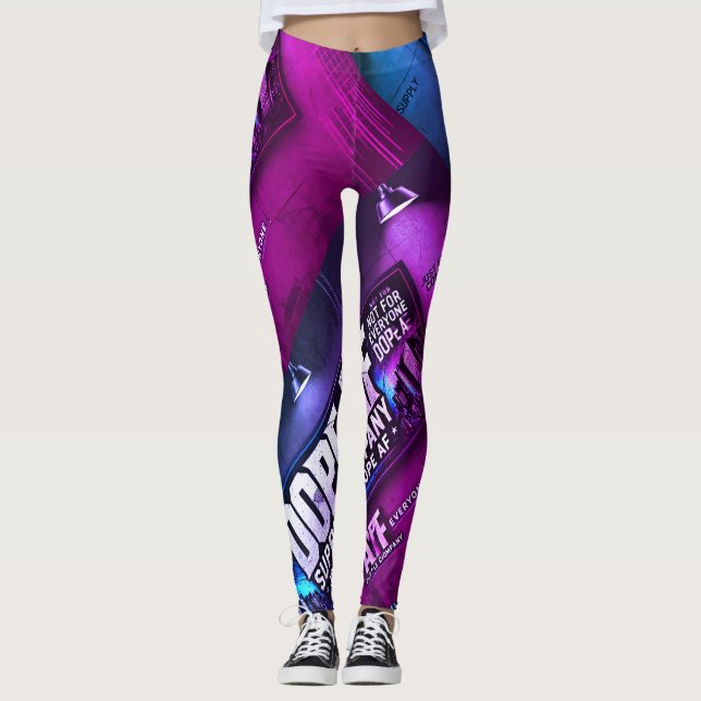 Dope_AF fet, färglöst, tjock bensin Leggings (Framsida)