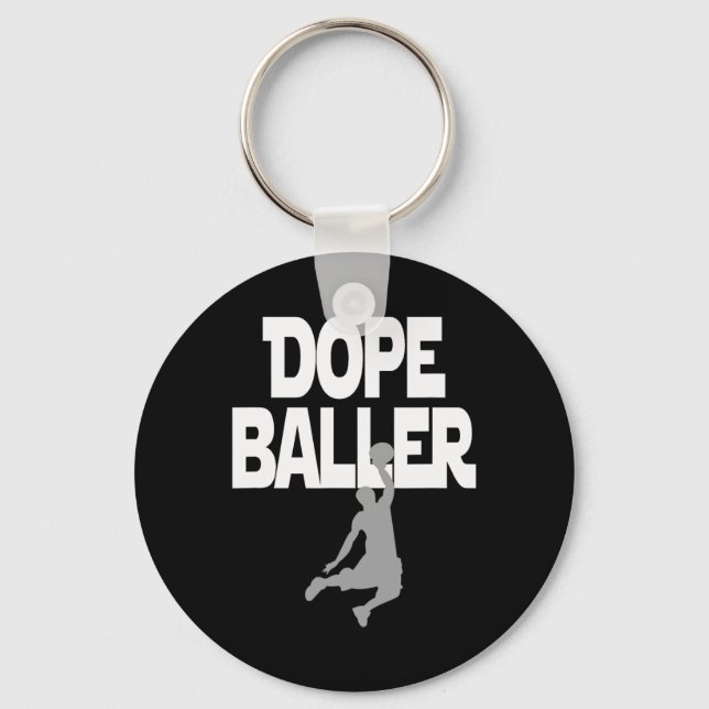 Dope Baller Basketball . I kärlek Basketball Perfe Nyckelring (Framsida)