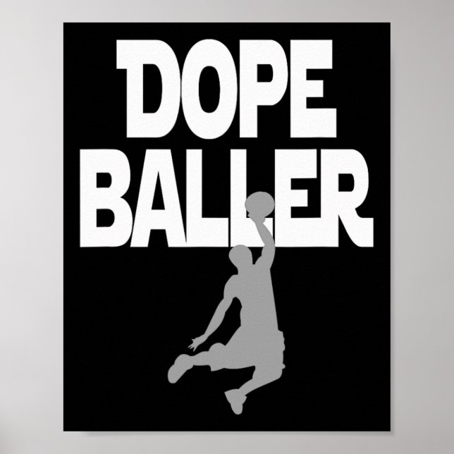 Dope Baller Basketball . I kärlek Basketball Perfe Poster (Framsidan)
