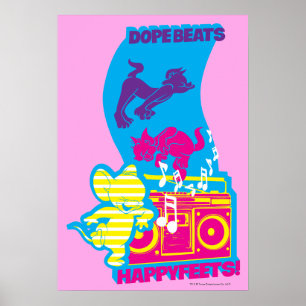 Dope Beats Lycklig Feets Poster