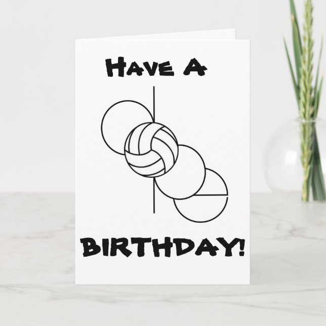 Dope Birthday Card Peace Kärlek Volleyball Tack Kort (Framsida)