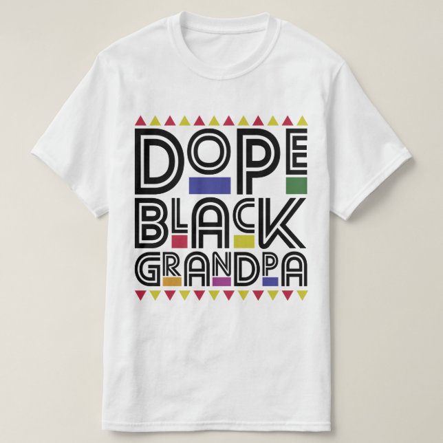 Dope Black Grandpa T Shirt (Design framsida)