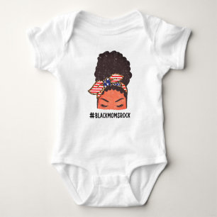 Dope Black Mamma, Black Afro Messy Bun Kente Färg T Shirt