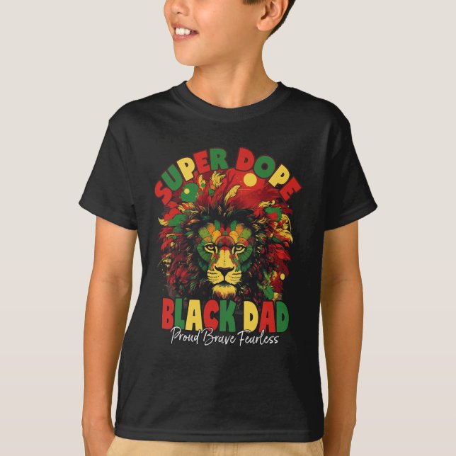 Dope Black Pappa Black History Month T Shirt (Framsida)