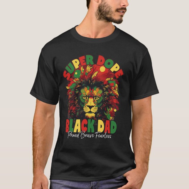 Dope Black Pappa Black History Month T Shirt (Framsida)