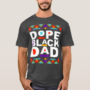 Dope Black Pappa Lycklig Fars dag Gift från Son T Shirt