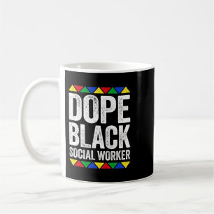 Dope Black Social Worker LCSW African Soc Kaffemugg