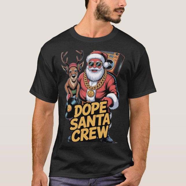 Dope Santa Crew T Shirt (Framsida)