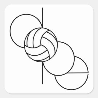 Dope Volleyball Fyrkantigt Klistermärke