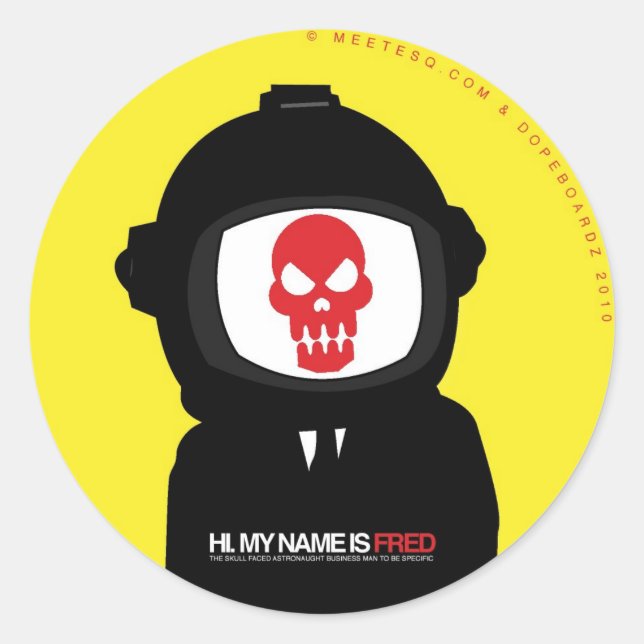 DopeBoardz Sticker Runt Klistermärke (Framsida)