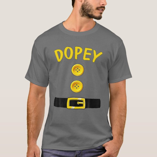 Dopey Dwarf Halloween Costume Color Family Matchin T Shirt (Framsida)