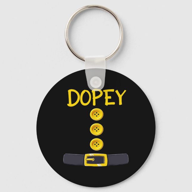Dopey Dwarf Halloween Costume Färg Matching Dopey Nyckelring (Framsida)