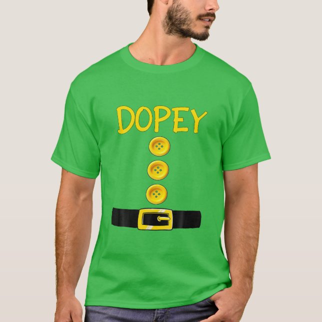 Dopey Dwarf Halloween Costume Färg Matching Dopey T Shirt (Framsida)
