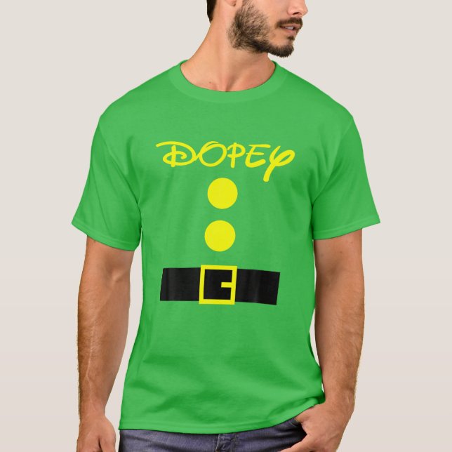 Dopey Halloween Dwarf Costume Color Matching T Shirt (Framsida)