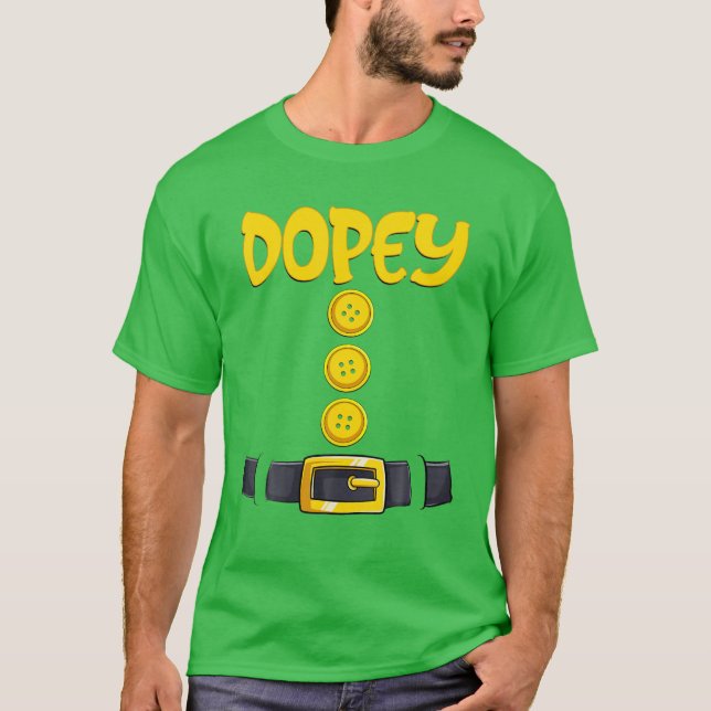 Dopey Halloween Dwarf Costume Färg Matching T Shirt (Framsida)