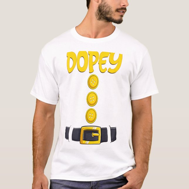 Dopey Halloween Dwarf Costume Färg Matching T Shirt (Framsida)