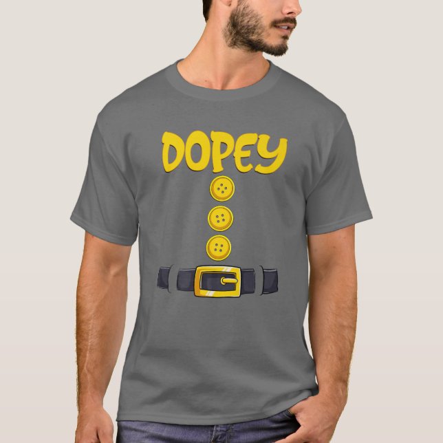 Dopey Halloween Dwarf Costume Färg Matching T Shirt (Framsida)
