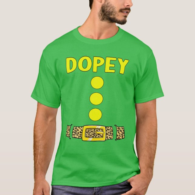 Dopey Halloween Dwarf Costume Gifts Idea Dopey Dwa T Shirt (Framsida)