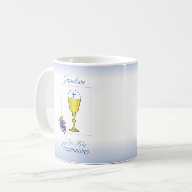 Dopfadder första kommunion, kalk med hostia kaffemugg (Framsida vänster)