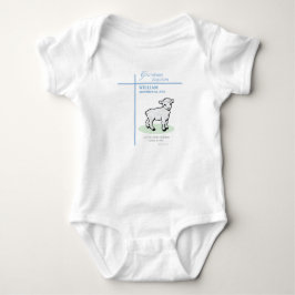 Dopfest för sonson Blå lamm Personlig T Shirt