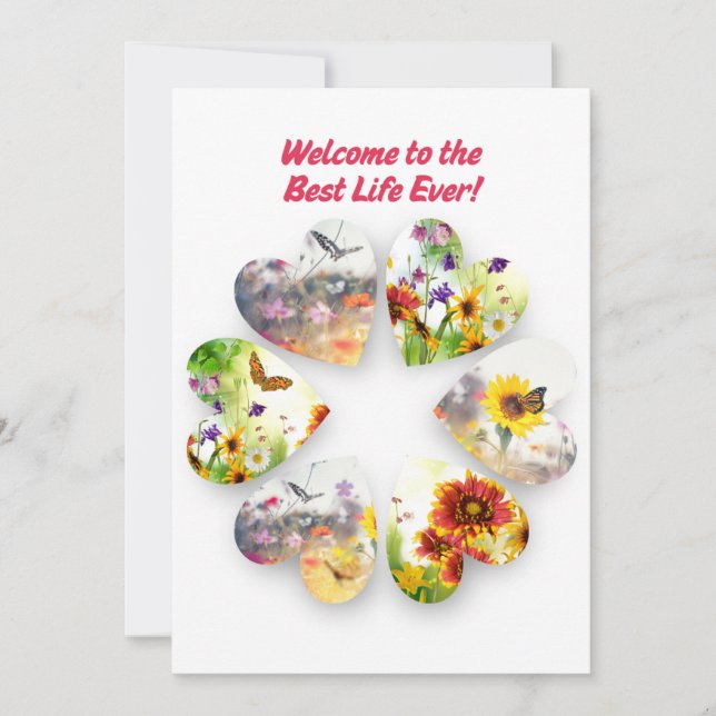 Dopförebud JW Välkommen till det underbara nya liv Inbjudningar (Framsida)