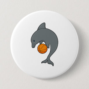 Dophin as Basketball player with Basketball Knapp