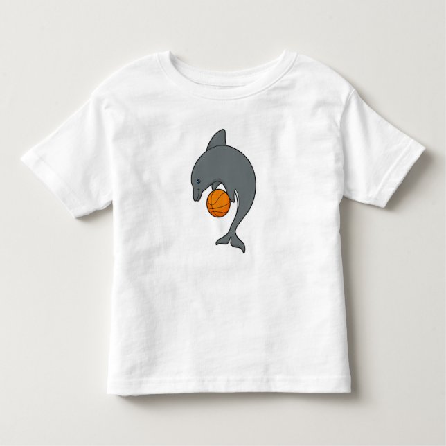 Dophin as Basketball player with Basketball T Shirt (Framsida)