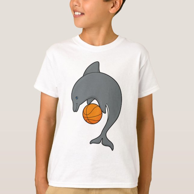 Dophin as Basketball player with Basketball T Shirt (Framsida)