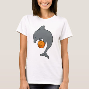 Dophin as Basketball player with Basketball T Shirt