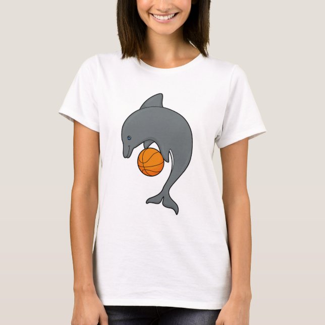 Dophin as Basketball player with Basketball T Shirt (Framsida)