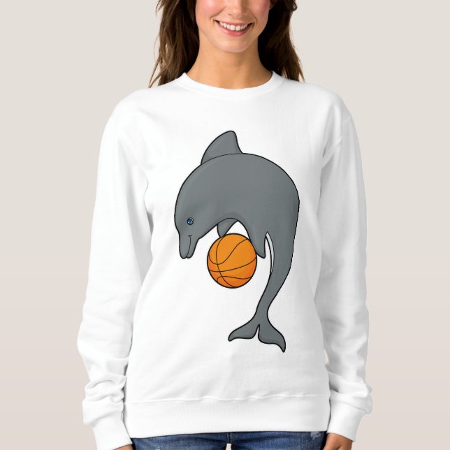Dophin as Basketball player with Basketball T Shirt (Framsida)