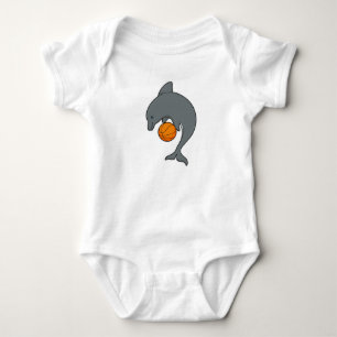 Dophin as Basketball player with Basketball T Shirt