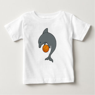 Dophin as Basketball player with Basketball T Shirt