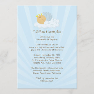 Dopinbjudan för pojke inbjudningar