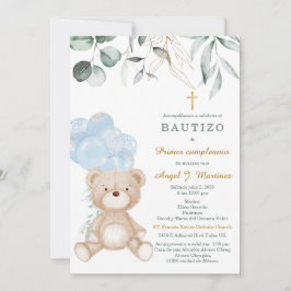 Dopinvitation Och Första Födelsedagen Inbjudningar