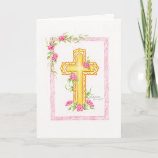 Dopkort för Rose Cross gratulationer Kort