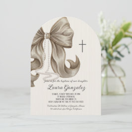 Dopning Dop Elegant Neutral Randig Slöja  Inbjudningar