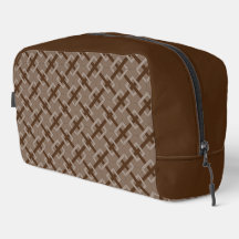Dopp Kitt - Interwoven Diamonds in Brown