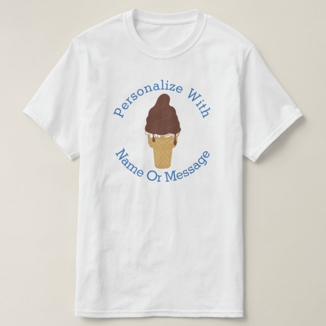 Doppad glasskotte för PERSONLIG choklad T-shirt (Design framsida)