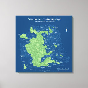 Doppade gator av San Francisco-24 " x24", kanfas Canvastryck