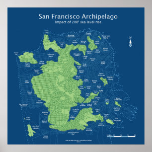 Doppade gator av San Francisco 24x24 200', Poster
