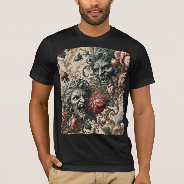 Doppelganger Malevolence – Gothic Wearable Art T Shirt (Framsida)